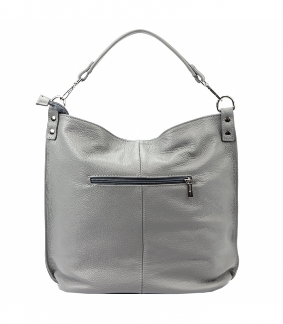 Sivá elegantná kožená kabelka 01-053 DOLLARO