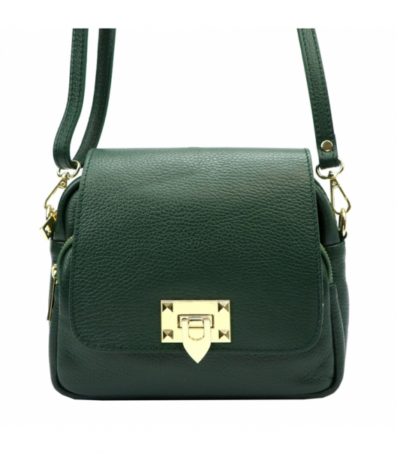 Zelená kožená kabelka 1710 N