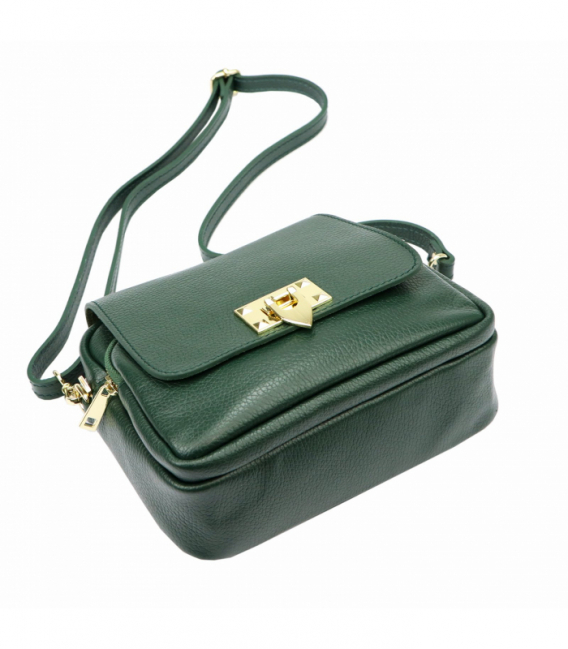 Zelená kožená kabelka 1710 N