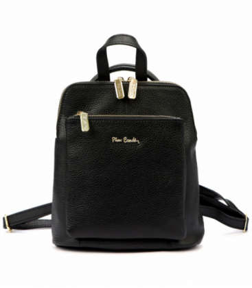 Čierny kožený ruksak FRZ 55081 DOLLARO