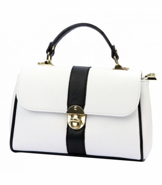 Biela elegantná kabelka 20-098 DOLLARO
