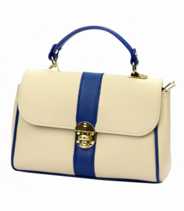Béžovo-modrá elegantná kabelka 20-098 DOLLARO