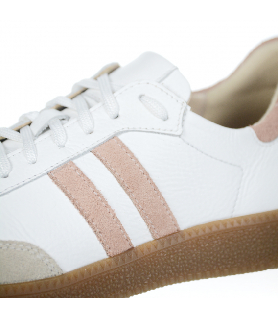 Štýlové biele-ružové retro tenisky N1068