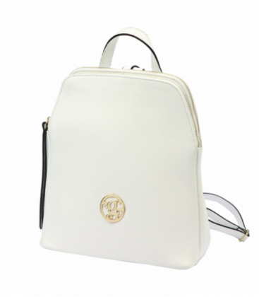 Biely kožený ruksak 1727 DOLLARO