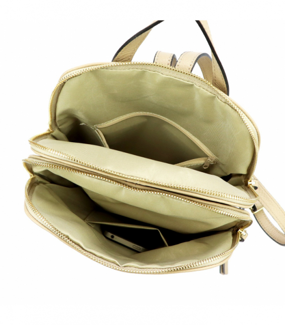 Béžový kožený ruksak 1727 DOLLARO