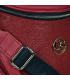 Červená crossbody kabelka s vylaserovanými vzormi PENY