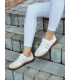 Štýlové biele-ružové retro tenisky N1068