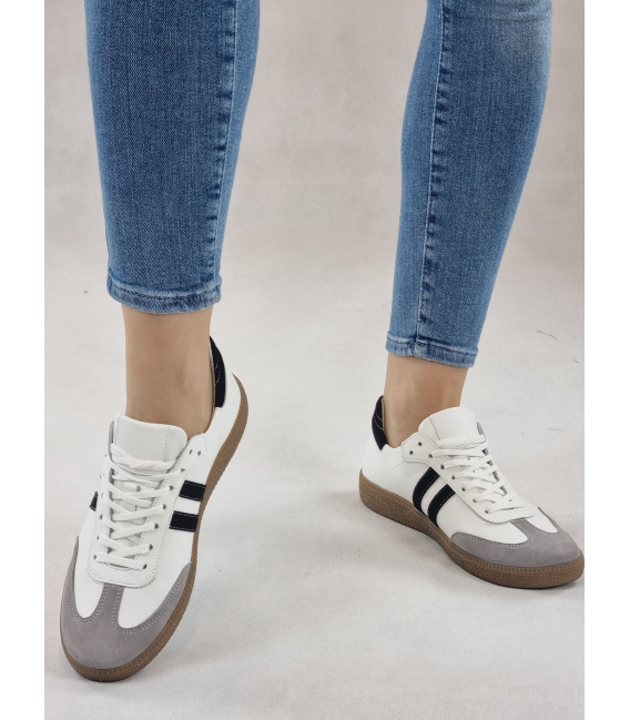 Štýlové biele retro tenisky N1068
