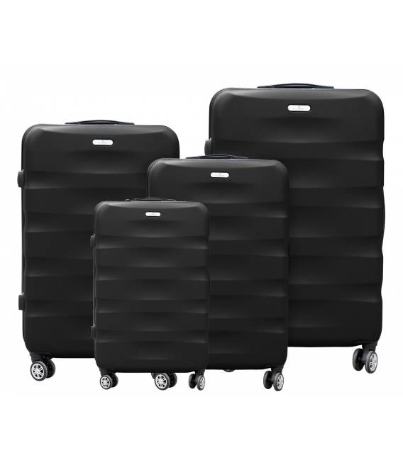 Súprava čiernych kufrov PTN 5806-SET4 Black