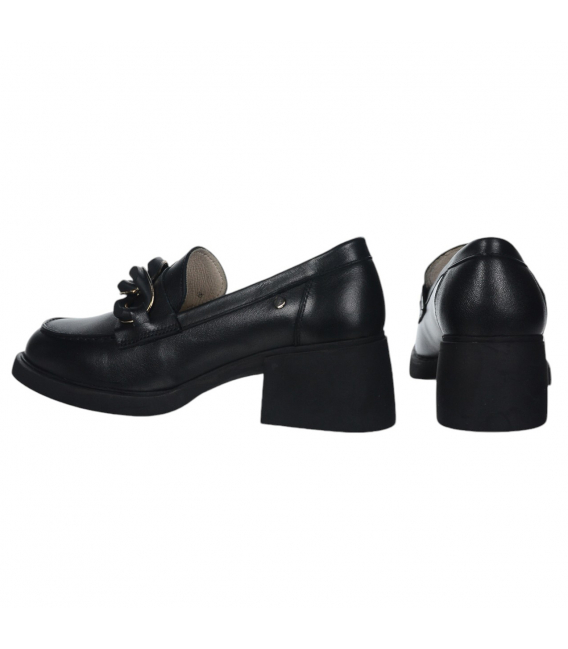 Čierne elegantné lodičky s ozdobou 2518