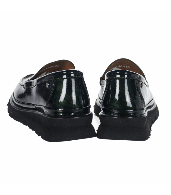 Zelené pohodlné elegantné mokasíny K2578