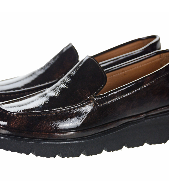 Hnedé pohodlné elegantné mokasíny K2578