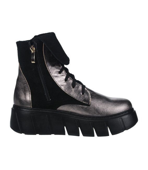 Čierne štýlové členkové tenisky s metalickými doplnkami na podošve 9159 black 2482