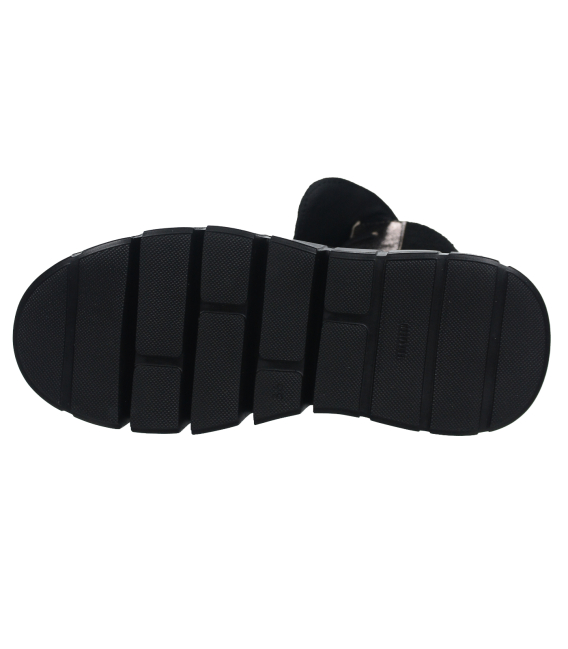 Čierne štýlové členkové tenisky s metalickými doplnkami na podošve 9159 black 2482