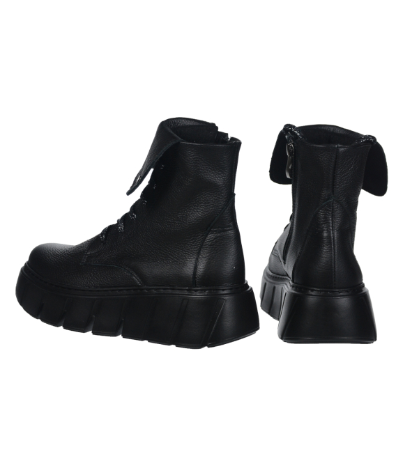 Čierne štýlové členkové tenisky na podošve 9159 black 2482