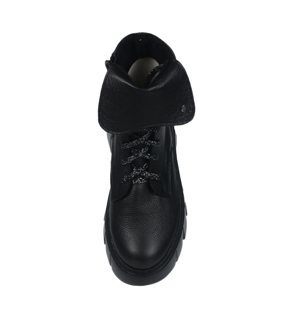Čierne štýlové členkové tenisky na podošve 9159 black 2482