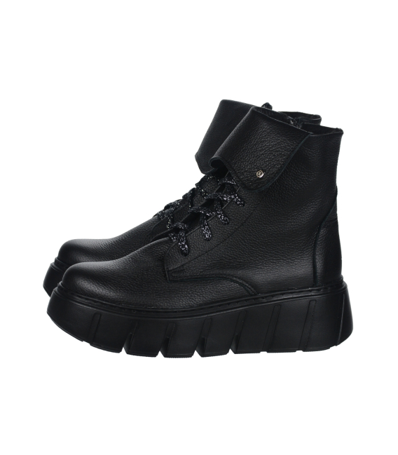Čierne štýlové členkové tenisky na podošve 9159 black 2482