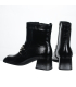 Čierne elegantné členkové čižmy s ozdobou 032-7607