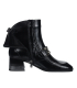 Čierne elegantné členkové čižmy s ozdobou 032-7607