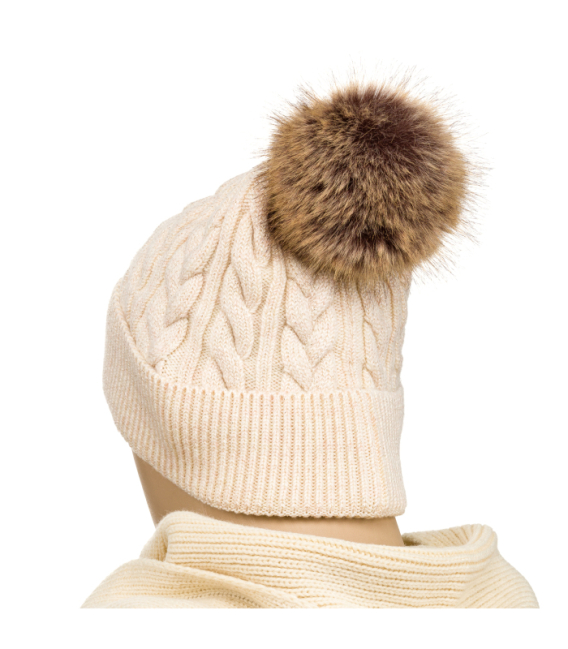 Béžová dámská čepice PTN HAT-06 Beige