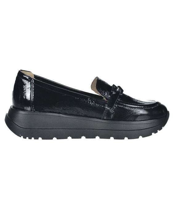 Čierne slip on mokasíny s ozdobou 2485