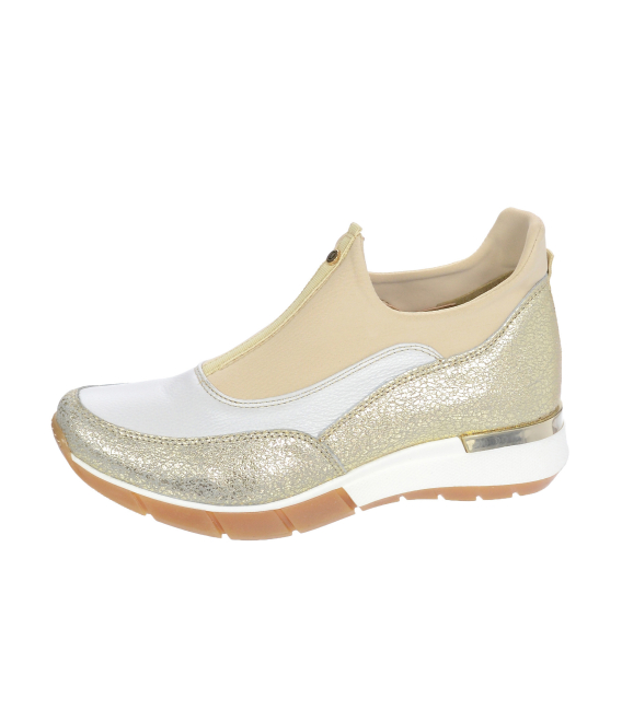 Zlato- béžové slip on TITANIO B800
