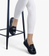 Čierne slip on mokasíny s ozdobou 2485