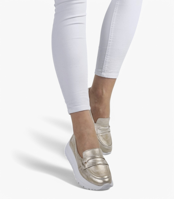 Zlaté slip on mokasíny 2486