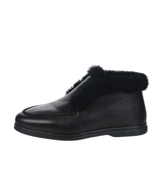 Čierne zateplené topánky 10234