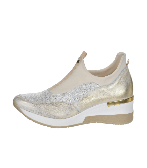 Zlato- béžové slip on na podošve angel B800