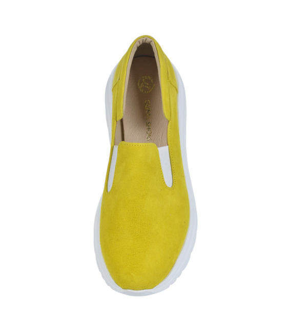 Žlté slip on mokasíny DTE054
