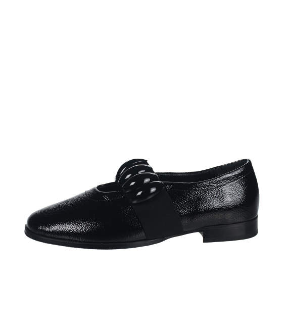 Retro lakované dámske mokasíny 728-826 black