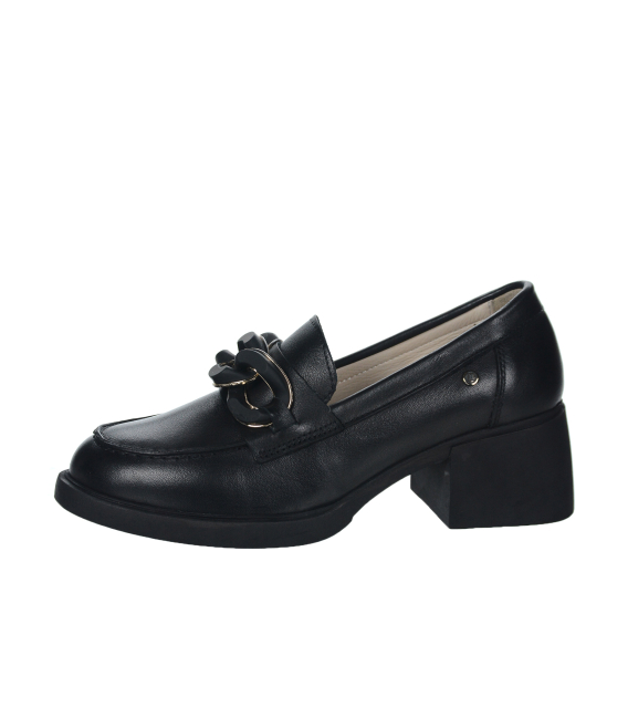 Čierne elegantné lodičky s ozdobou 2518