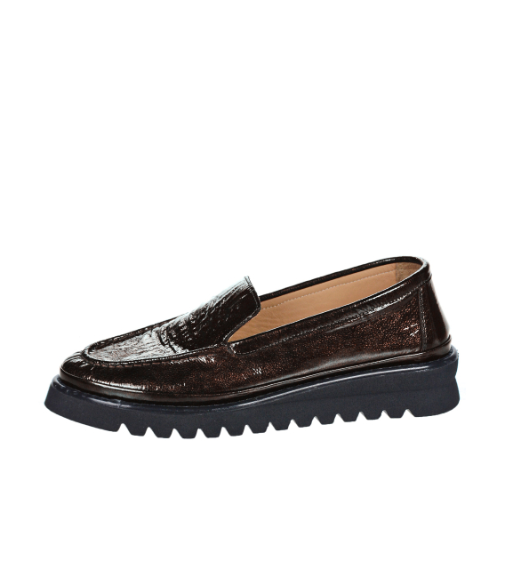 Hnedé pohodlné elegantné mokasíny K2578