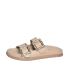 Štýlové škoricové šľapky s prackami D27123-803 beige