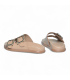 Štýlové škoricové šľapky s prackami D27123-803 beige