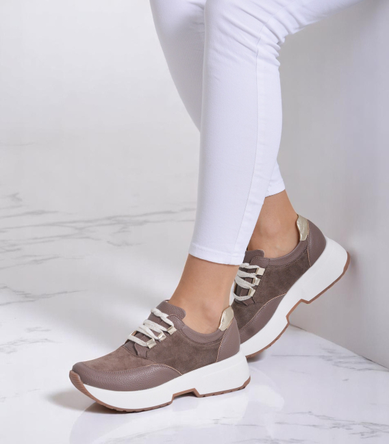 Dámske mocha tenisky DTE3041 spud cama