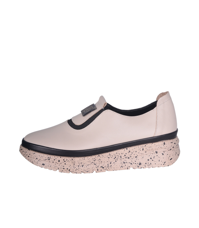 Béžové slip on tenisky s logom OL G197 602