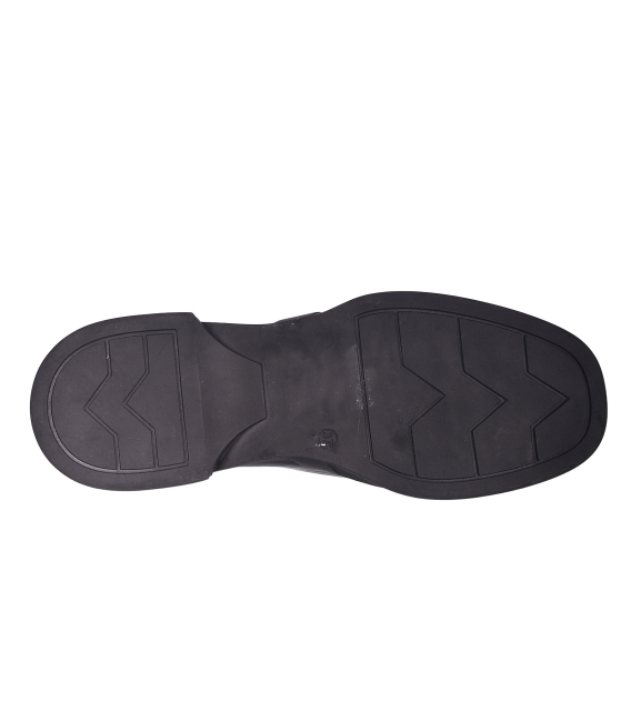 Čierne kožené mokasíny s logom OL P 064 2003