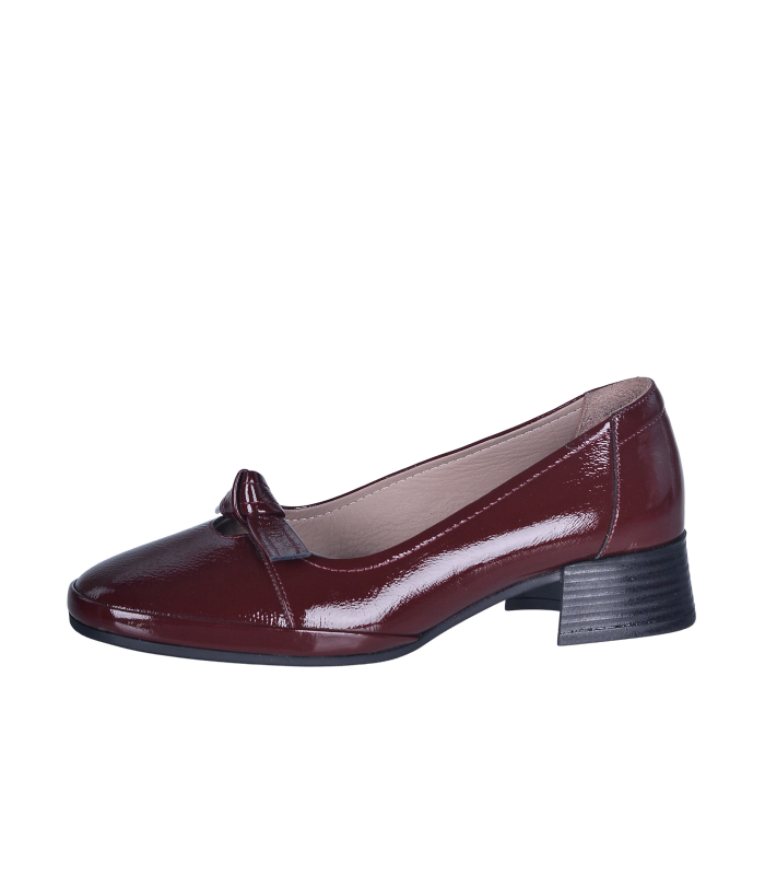 Bordové elegantné poltopánky s ozdobou P046 5632
