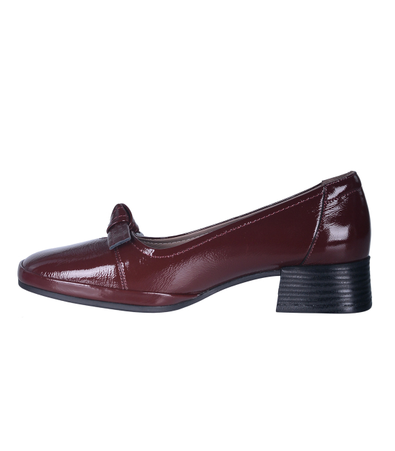 Bordové elegantné poltopánky s ozdobou P046 5632