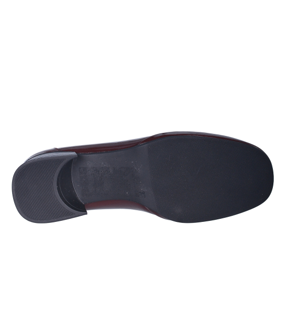 Bordové elegantné poltopánky s ozdobou P046 5632
