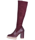Elegantné bordové čižmy DLO2357