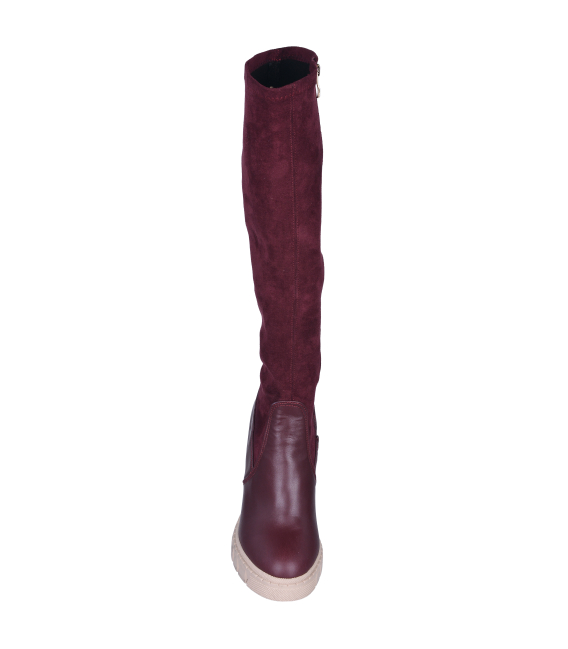 Elegantné bordové čižmy DLO2357