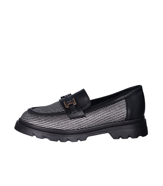 Čierno biele mokasíny 8281