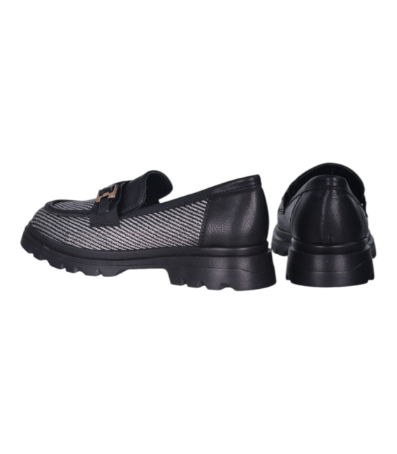 Čierno biele mokasíny 8281