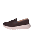 Hnedé slip on mokasíny s brúsenej kože DTE054