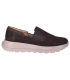 Hnedé slip on mokasíny s brúsenej kože DTE054