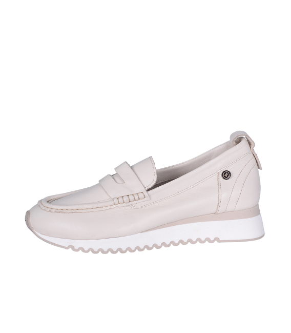 Béžové slip on mokasíny D24YA-165
