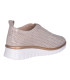 Dámske perforované zlaté slip on tenisky 2763